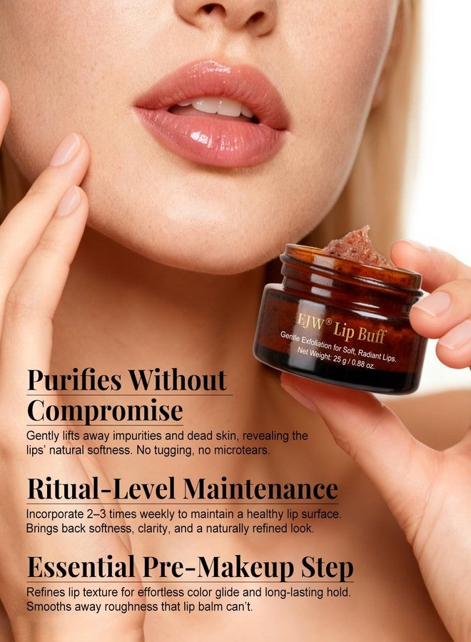 EJW Triple-Action Lip Scrub - Brown Sugar, Coffee & Pearlite Exfoliator - Infused with Coconut & Botanical Oils for Nourishing Care of Dry, Cracked Lips - Vegan, Cruelty-Free - Image 5